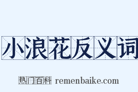 小浪花反义词是什么意思的图片